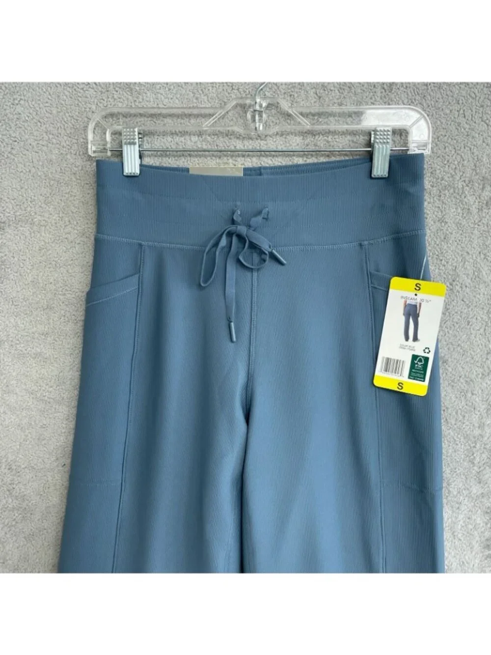 NWT 32 Degrees Cool Women's S Active Flare Yoga Pants Blue With Pockets J1916